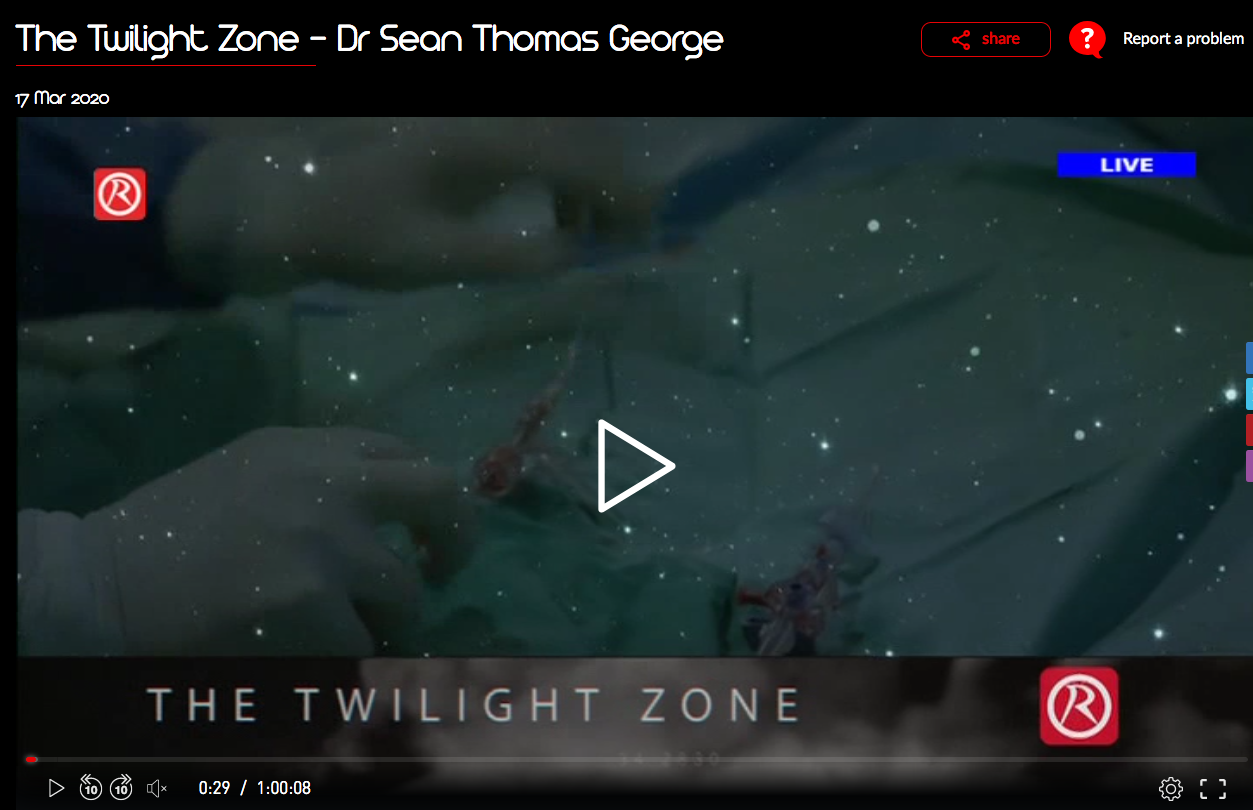 The Twilight Zone - Dr Sean Thomas George